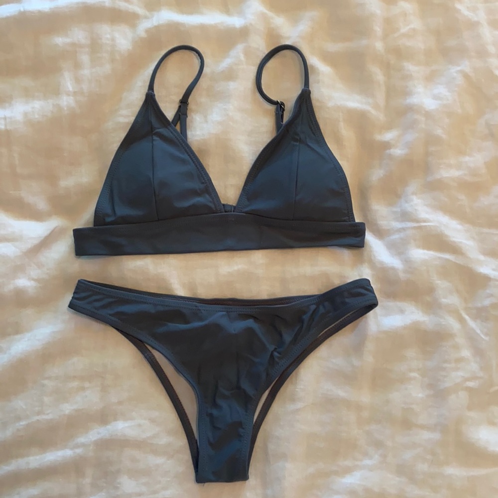 Zaful blue/gray bikini